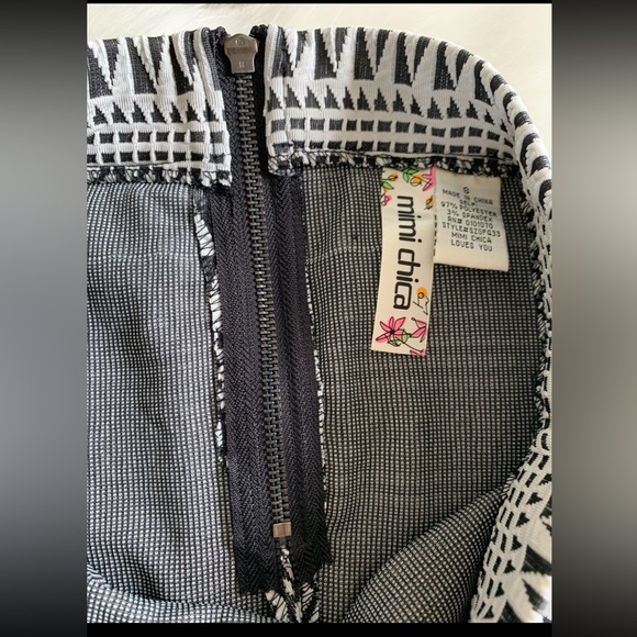 Mimi Chica White&Black Pattern Pencil Skirt NWOT Size S - Picture 9 of 12